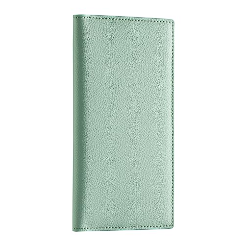 CoBak Checkbook Cover for Women & Men - PU Leather Case with RFID Blocking | Classic Design Check Book Holder for Personal and Business - color: Sage