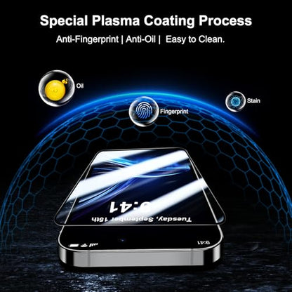 QHOHQ for iPhone 16 Pro Max Screen Protector + Camera Lens Protector - size: iPhone 16 Pro Max 6.9 Inch