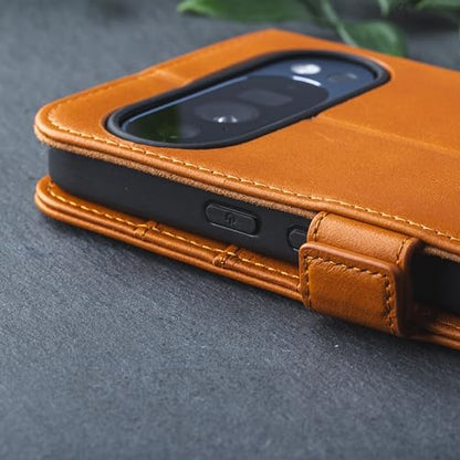 Google Pixel 10 Pro XL Metro Leather Wallet Phone Case - color: Metro Tan