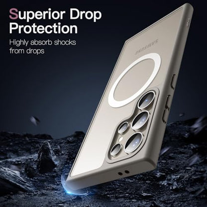 JETech Magnetic Case for Samsung Galaxy S24 Ultra, Titanium Grey - color: Titanium Grey, size: Galaxy S24 Ultra