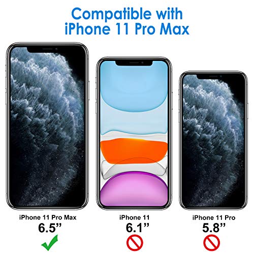 JETech Case for iPhone 11 Pro Max, Anti-Yellowing, Clear | Shockproof Protection, Scratch Resistant Hard PC Back, Durable Transparent TPU Bumper - color: Clear