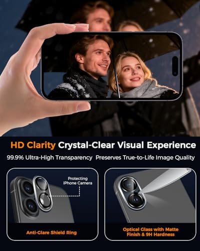 SIBEITU 3+3 Pack Screen Protector for iPhone 17 6.3 Inch Tempered Glass - size: iPhone 17 6.3"