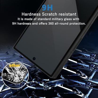2 Pack Outer Privacy Tempered Glass for Samsung Galaxy Z Fold 6 Screen Protector, 9H Hardness Anti Scratch, Anti Spy Tempered Glass Film, Black Protector for Samsung Galaxy Z Fold 6 - size: for Galaxy Z Fold 6
