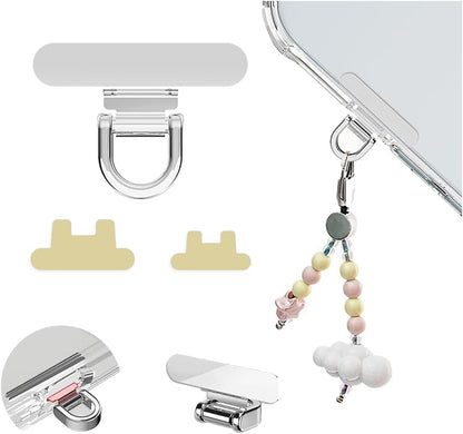Phone Tether Tab 2pcs,0.2mm Ultra-thin Phone Metal Patch,Universal Phone Lanyard Patch for most phone (N) - color: N