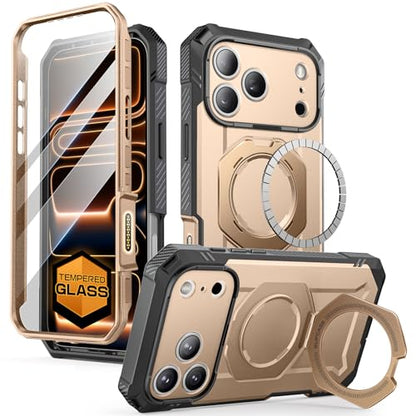 SUPCASE for iPhone 17 Pro Case with Tempered Glass Screen Protector, Desert - color: Desert