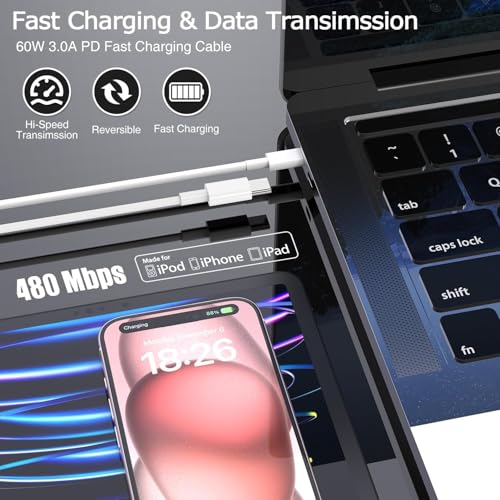 Fast Charger for iPhone 17,2Pack iPhone Charger Block with 10FT USB C Cable - size: 10FT