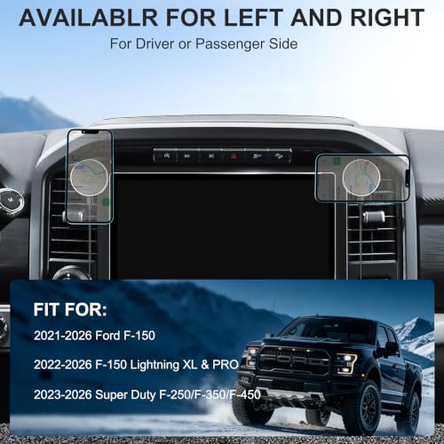 Surfcabin Wireless Charger Magnetic Car Vent Phone Mount for 2021-2026 F150 - size: Fits F150 2021-2026 with Charging-Magnetic