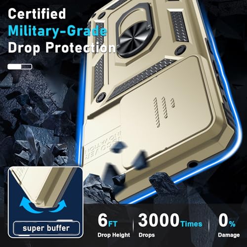 for Moto G Stylus 5G 2026/2025 Case Built in Slide Camera Cover - color: Gold, size: Moto G Stylus 5G 2026/2025