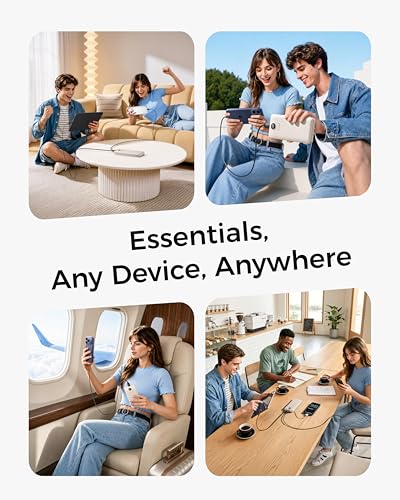 VEGER Portable Charger for iPhone, Power Bank Built in Cables and Wall Plug - color: Coffee