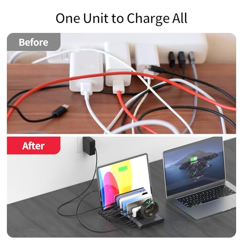 Unitek 140W 10-Port USB C Charging Station with Digital Display