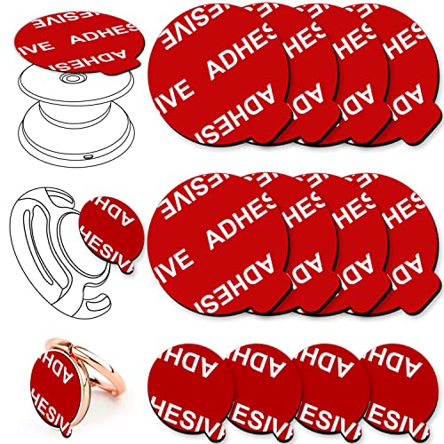 8 Pack Sticky Adhesive Compatible with Socket Base, PKYAA Double-Sided Replacement Tape for Collapsible Grip & Stand Back, 4pcs Sticker Pads for Car Magnetic Phone Holder