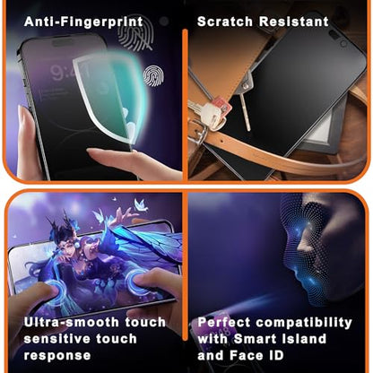 2-Pack Matte Privacy Screen Protector for iPhone 17 Air,Anti-Glare & Anti-Spy,Anti-Fingerprint,Smooth as Silk,Easy Installation, Military-Grade 9H Hardness - size: iPhone 17 Air