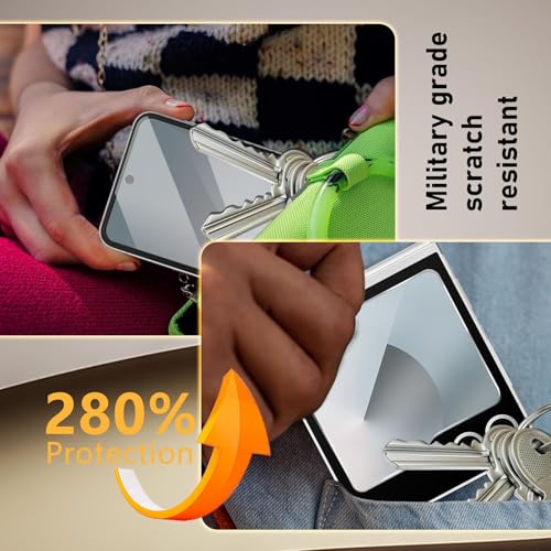 for Motorola Razr+ 2025/ Razr+ 2024 Privacy Screen Protector, Anti-Spy Inner Flexible Film and Full Adhesive Privacy Outer Screen Protector, No bubbles, No Creases, Case Friendly - size: for Motorola Razr+ 2025/ Razr+ 2024