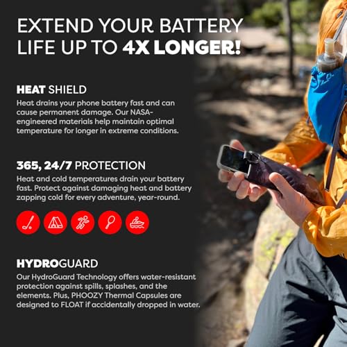 PHOOZY Apollo II Thermal Phone Case with NASA-Derived Technology - Extends Battery Life 4X in Hot or Cold Weather - Military Grade 8-Foot Drop Protection Insulated Pouch - Large Pink Camo - color: Apollo II Pink Camo, size: LARGE