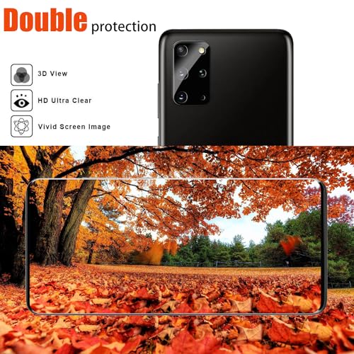 2+2 Pack Samsung Galaxy S20 Plus Screen Protector with Camera Lens Protector, [9H Tempered Glass] [Fingerprint Unlock Support] [3D Curved] Glass Screen Protector for S20 Plus (6.7") - size: (2+2)-Samsung Galaxy S20 Plus