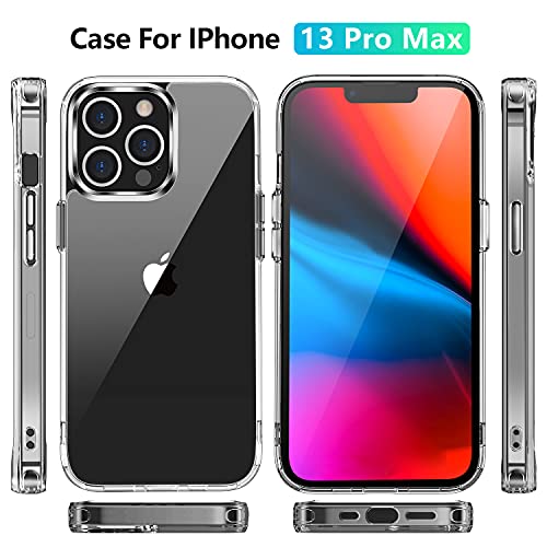 navor Transparent Phone Case Compatible with iPhone 13 Pro Max 6.7-inch Lightweight Anti-Yellowing Scratch-Resistant Slim Fit [Clear]