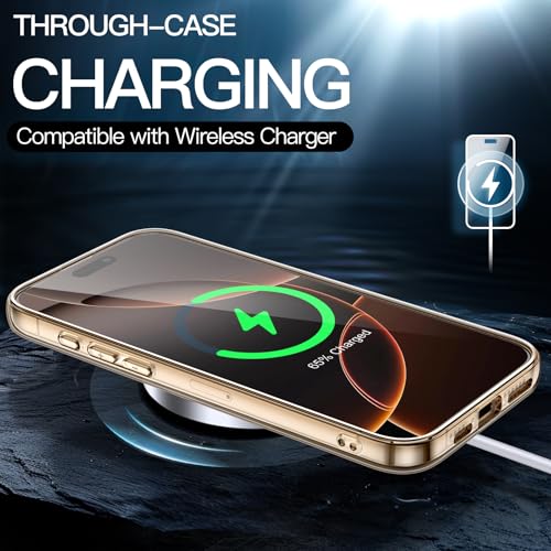 JETech Case for iPhone 16 Pro Max, Anti-Yellowing, Desert Titanium | Shockproof Protection, Scratch Resistant Hard PC Back, Durable Transparent TPU Bumper - color: Desert Titanium, size: iPhone 16 Pro Max
