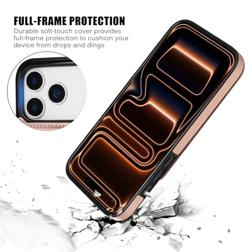 for iPhone 17 Pro Max Wallet Case with Screen Protector, Slim PU Leather Protective Case with Card Holder[RFID Blocking] Kickstand Cover 6.9“-Rose Gold - color: Rose Gold