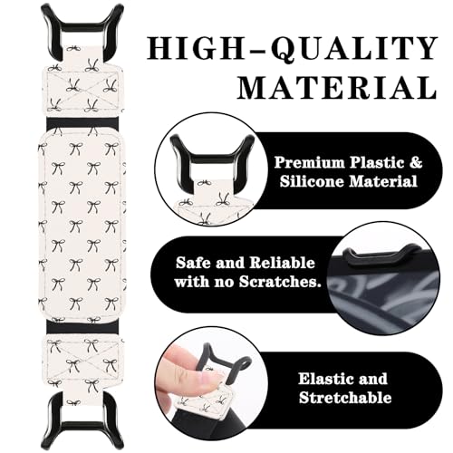 Hand Strap Holder for Kindle - Boho Black Bow Finger Grip for 6-7.5" E-Readers Paperwhite 12th/11th Generation/Kobo/Lenovo/Sony E-Book Tablet High Elasticity Reading Accessories - color: A-Black Bow