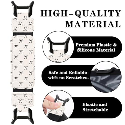 Hand Strap Holder for Kindle - Boho Black Bow Finger Grip for 6-7.5" E-Readers Paperwhite 12th/11th Generation/Kobo/Lenovo/Sony E-Book Tablet High Elasticity Reading Accessories - color: A-Black Bow