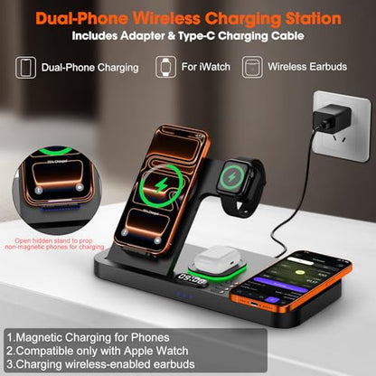 3 in 1 Charging Station for Apple Devices,ATravel Wireless Charger Dock for iPhone 16