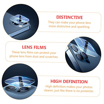 Mipcase 3pcs Pro Screen Protector Tempered Film Scratch-resistant Lens Covers Phone Camera Lens Cover High Light Transmittance Easy Install