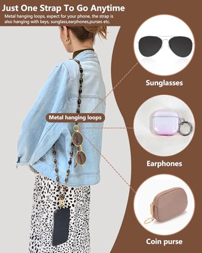 Phone Lanyard, On-the-Go Universal Crossbody Strap Neck Lanyard with Phone Tether Patches for Most Cellphones - color: O