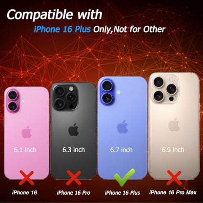 Battery Case for iPhone 16 Plus, [12000mAh] Enhanced Portable Protective Smart Qi Wireless Charger Case Battery Pack with CarPlay Wireless Charging Case Compatible for iPhone 16 Plus (6.7 inch)-Black - size: iPhone 16 Plus
