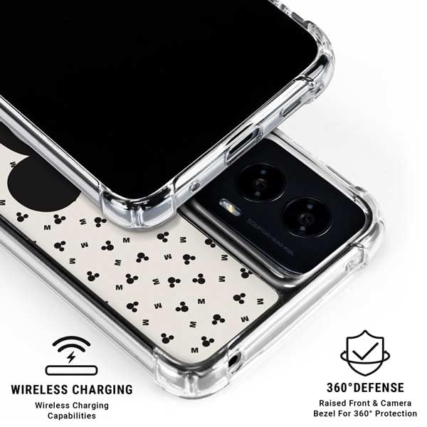 Skinit Clear Phone Case Compatible with Moto G Power 5G (2024) - Officially Licensed Disney Mickey Mouse Classic Design