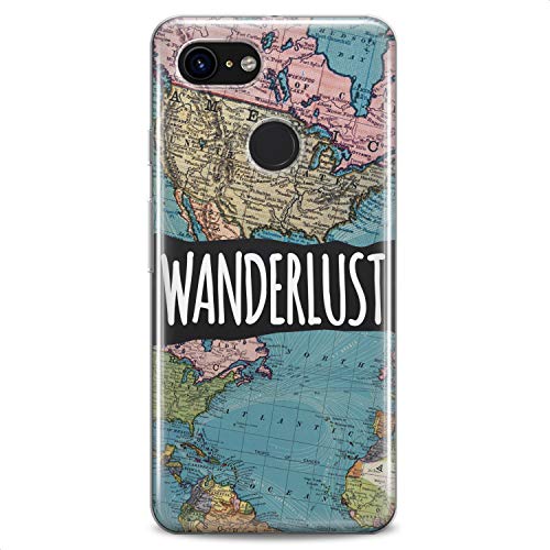 TPU Case Compatible for Google Pixel 9 8 Pro 7a 6a 5a XL 4a 5G 2 XL 3 XL 3a Flexible Silicone Print Quote Globe Journey Trip Clear Traveling Girls Slim fit Wanderlust Soft Design Cute Map - color: Map Print