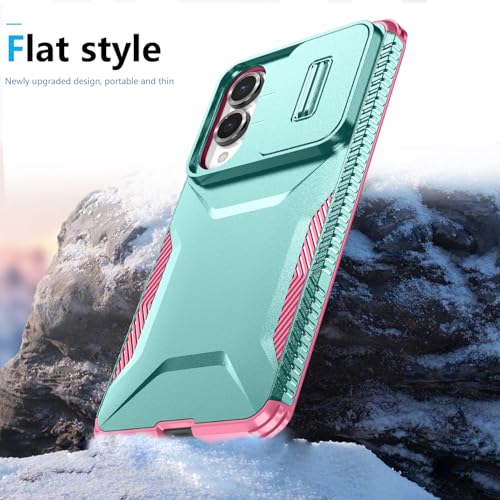 Asuwish Phone Case for Samsung Galaxy S25 Edge 5G with Screen Protector and Slide Camera Cover Rugged Hybrid Shockproof Protective Cell Accessories S25Edge 25S S 25 25Edge 6.66 2025 Men MintGreen - color: Green