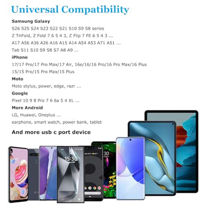 for Samsung Galaxy S26+ S26 Plus Ultra, Fast Phone Charger Block Box Plug - color: Purple
