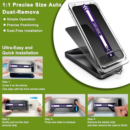 Matte Privacy Glass Screen Protector for iPhone 14 Pro/15/16