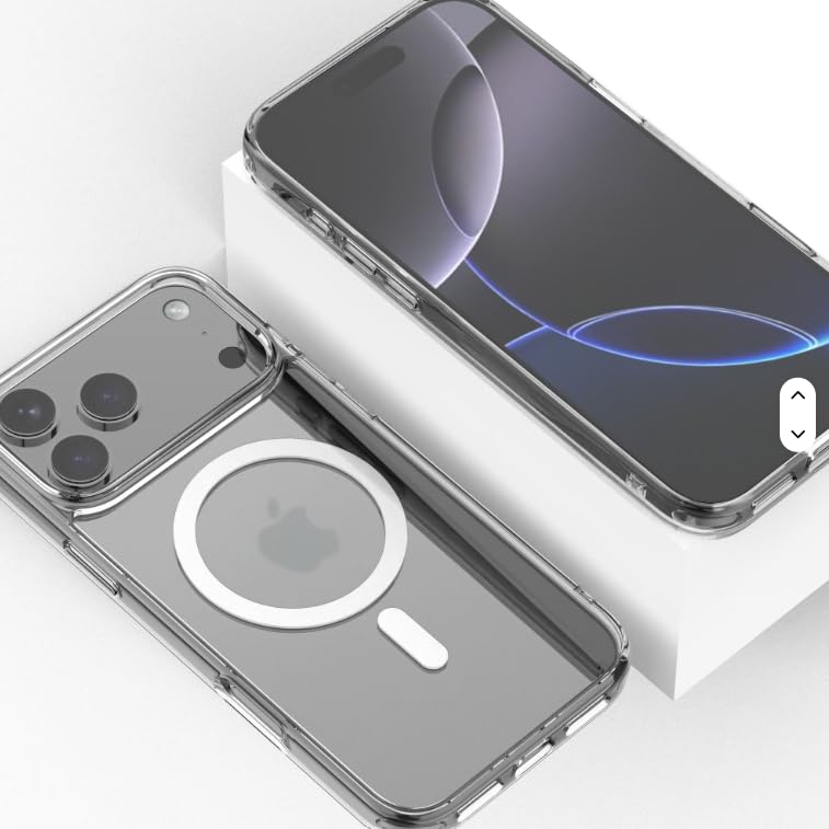 Compatible with iPhone 17: Magnetic Transparent Phone Cases - Slim Anti Yellowing, Drop Protection and Shockproof Protective Cell Phone Cover (Clear) (Compatible with iPhone 17)
