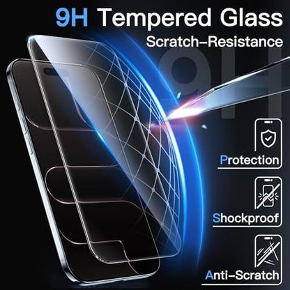 JETech Screen Protector for iPhone Air, 3-Pack | 9H Tempered Glass, HD Clear, Anti-Scratch Protection, Easy Installation Tool - size: iPhone Air