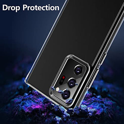 Rayboen for Samsung Galaxy Note 20 Ultra Case, Crystal Clear Designed Hard PC Back Soft TPU Frame Shockproof Protective Slim Fit Durable Transparent Phone Cover for Galaxy Note 20 Ultra 5G