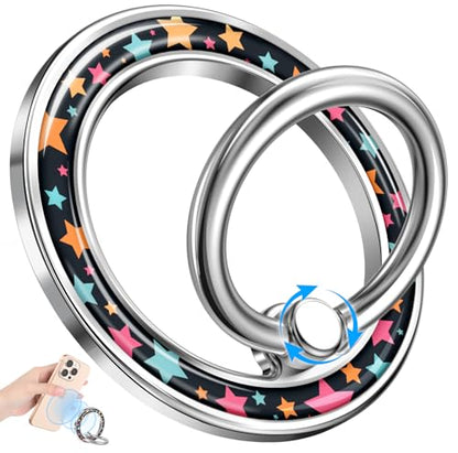 Magnetic Phone Ring, Compatible with MagSafe Phone Grip, Star - color: Star