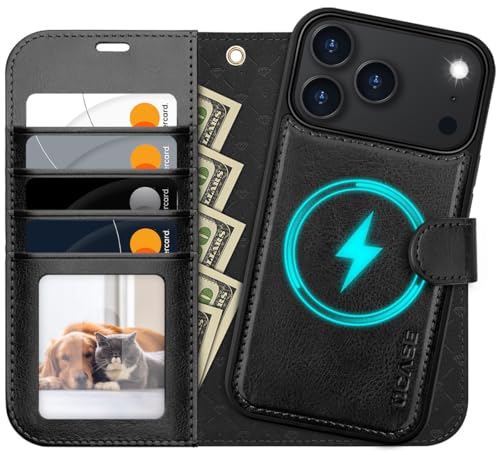 OCASE for iPhone 17 Pro Max Detachable Wallet Case with Card Holder, 2 in 1 PU Leather Flip Folio with RFID Blocking Stand Wrist Strap Shockproof Phone Cover 6.9 Inch 2025, Black - color: Black, size: iPhone 17 Pro Max