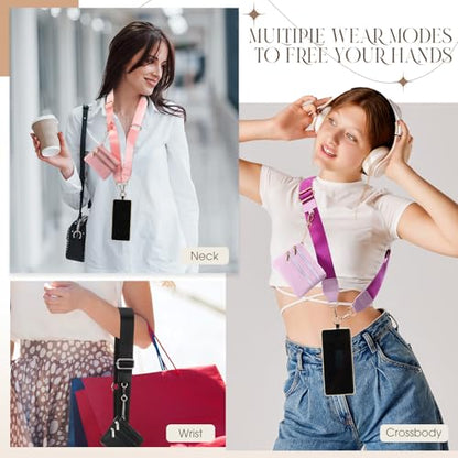 4 Pack Clip and Go Strap for Phone with Wallet,Vivid - style: Vivid