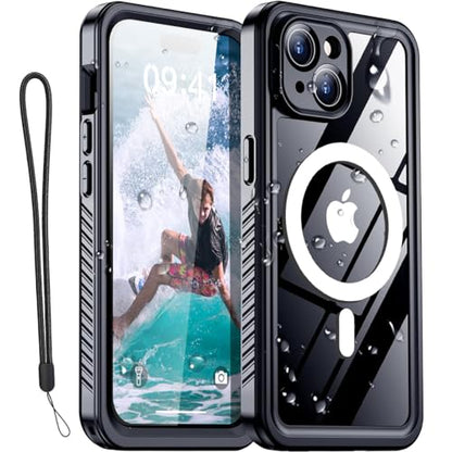 AICase iPhone 13 Case Waterproof with MagSafe Clear Snowproof,Dustproof and Shockproof,IP68 Certified Full Body 360 Protection Fully Sealed Underwater Cover for iPhone 13 6.1" - color: iphone 13 Waterproof Case