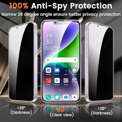 Lesakit 3+3 Pack Privacy Screen Protector for iPhone 14 Plus 6.7-Inch with 3 Pack Camera Lens Protector, Anti Spy Tempered Glass Film 9H Hardness Bubble Free Case Friendly - size: iPhone 14 Plus