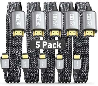 UANTIN USB C to HDMI Cable 6Ft for Home Office 4K High-Speed 5-Pack - size: 6FT, style: 5 Pack