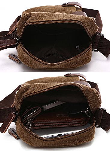 Mini Crossbody Bags for Women and Men - Small Purses and Handbags - Travel Bag - Canvas Shoulder Purse - color: Light Blue