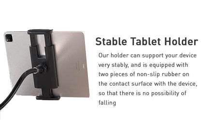 Niumowa Gooseneck Tablet Holder, 98cm Adjustable Arm for Bed - color: Black