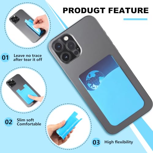 Frienda 24 Pcs Phone Card Holder Adhesive Silicone Wallet, Modern Color - color: Modern Colors