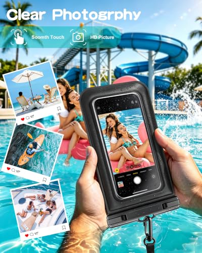 PEDVSTY Floating Waterproof Phone Pouch 2 Pack, Up to 7.5", Case Friendly | IP68 Waterproof Phone Case,Dry Bag for iPhone Galaxy,Beach/Cruise/Travel/Camping/Kayak/Vacation Essentials - size: Large (Up to 7.5")