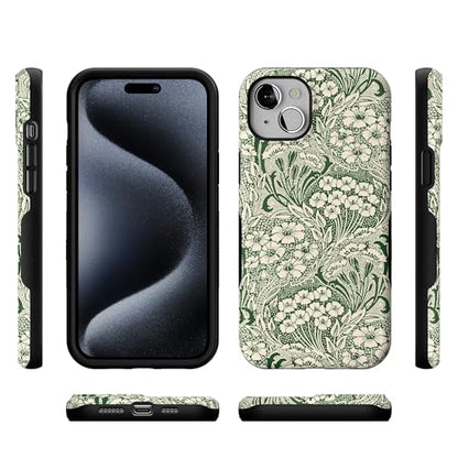 Casely iPhone 15 Plus Case | Mystic Meadow | Green Gardens | Bold Protective Design | Compatible with MagSafe - color: Mystic Meadow | Green Gardens, size: Iphone 15 Plus
