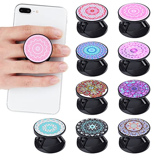 Honoson 9 Pcs Cell Phone Grip Holder Collapsible Holder, Mandala 1 - color: Mandala Flower
