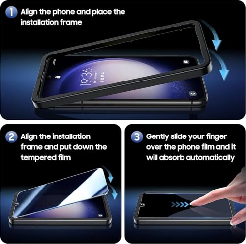 3+2 Pack Privacy Screen Protector And Camera Lens Protection for Galaxy S22 5G, Anti-Spy 9H Hardness Support Fingerprint Unlock Tempered Glass Screen Protector for Samsung Galaxy S22 - size: Galaxy S22 6.1 Inch