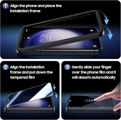 3+2 Pack Privacy Screen Protector And Camera Lens Protection for Galaxy S22 5G, Anti-Spy 9H Hardness Support Fingerprint Unlock Tempered Glass Screen Protector for Samsung Galaxy S22 - size: Galaxy S22 6.1 Inch